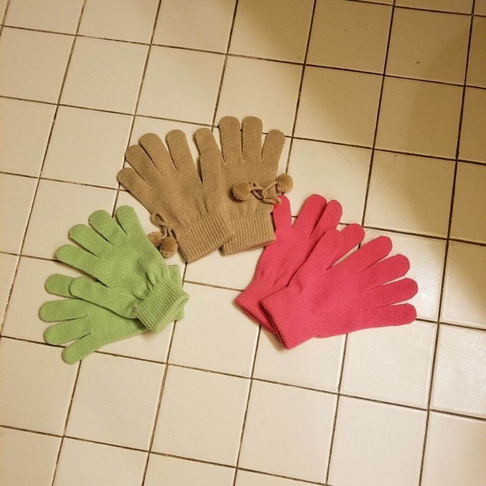 3 PAIR OF HANDMADE GLOVES